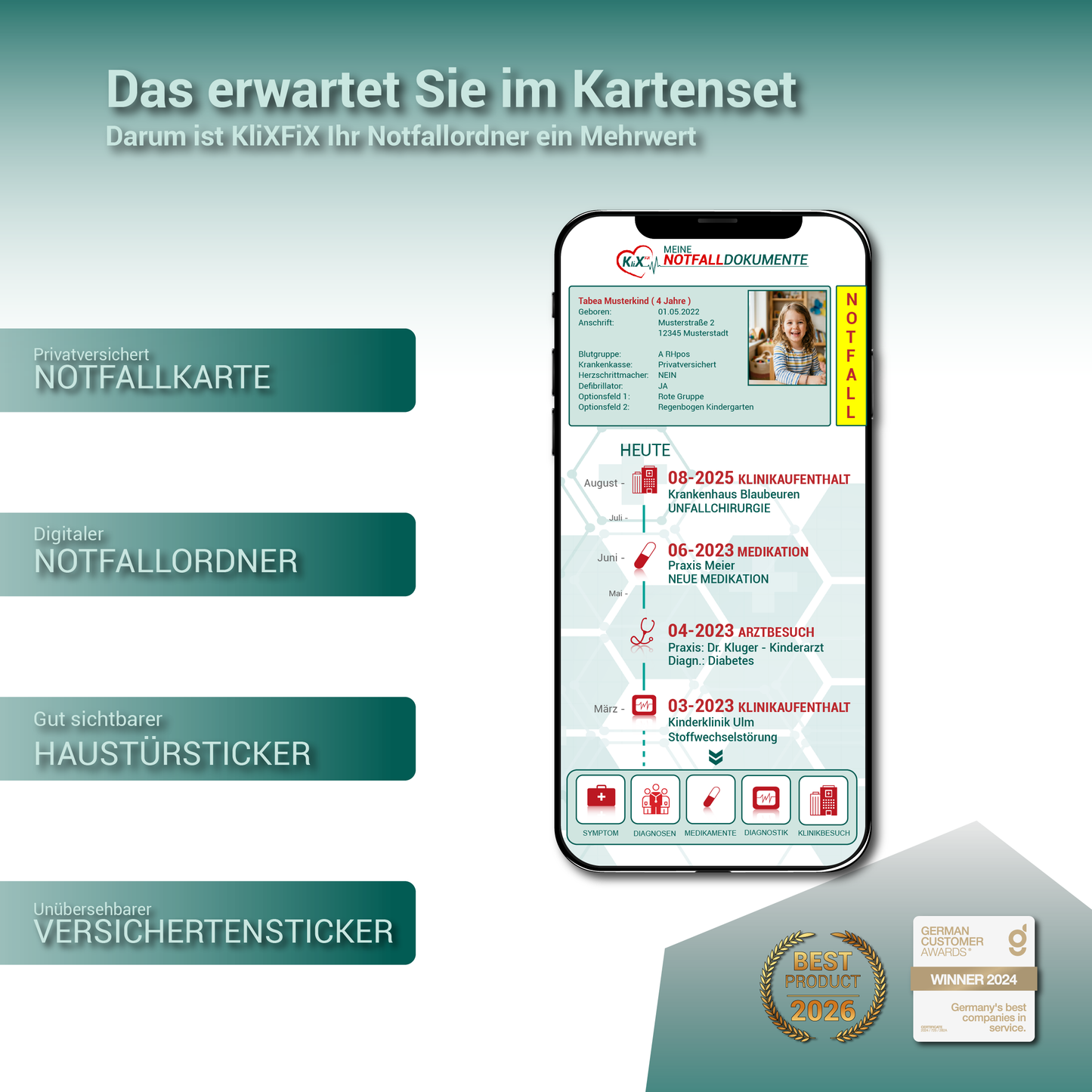 KliXFiX Digitaler Notfallordner für Hausnotrufteilnehmer
