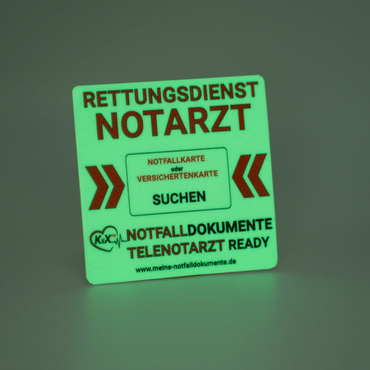 Hinweissticker - Nachtleuchtend Glow in the dark