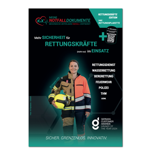 KliXFiX Rettungskräfte Edition – Notfalldokumente im Notfallordner für Rettungskräfte im Einsatz