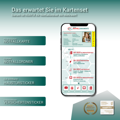 KliXFiX Digitaler Notfallordner für Hausnotrufteilnehmer