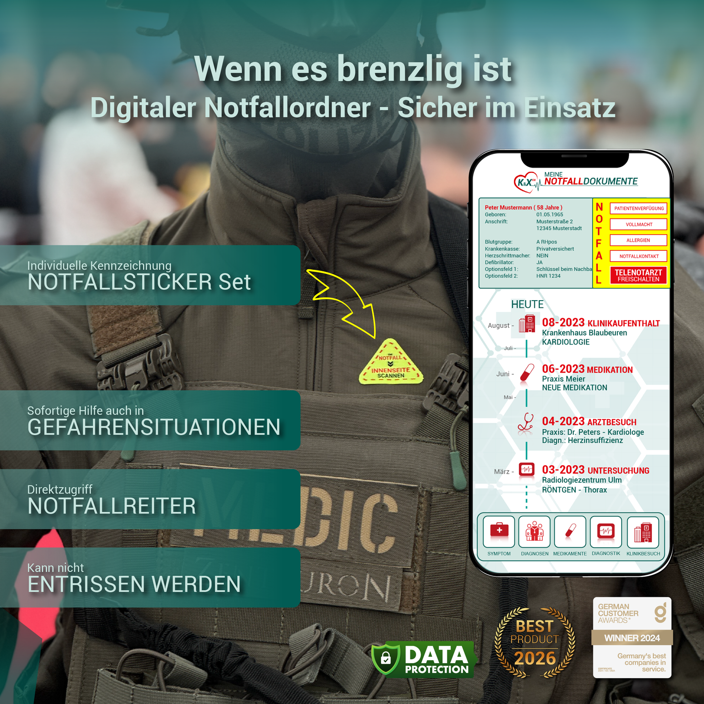 Notfallsticker Set - ERGÄNZUNG zum Basic Set